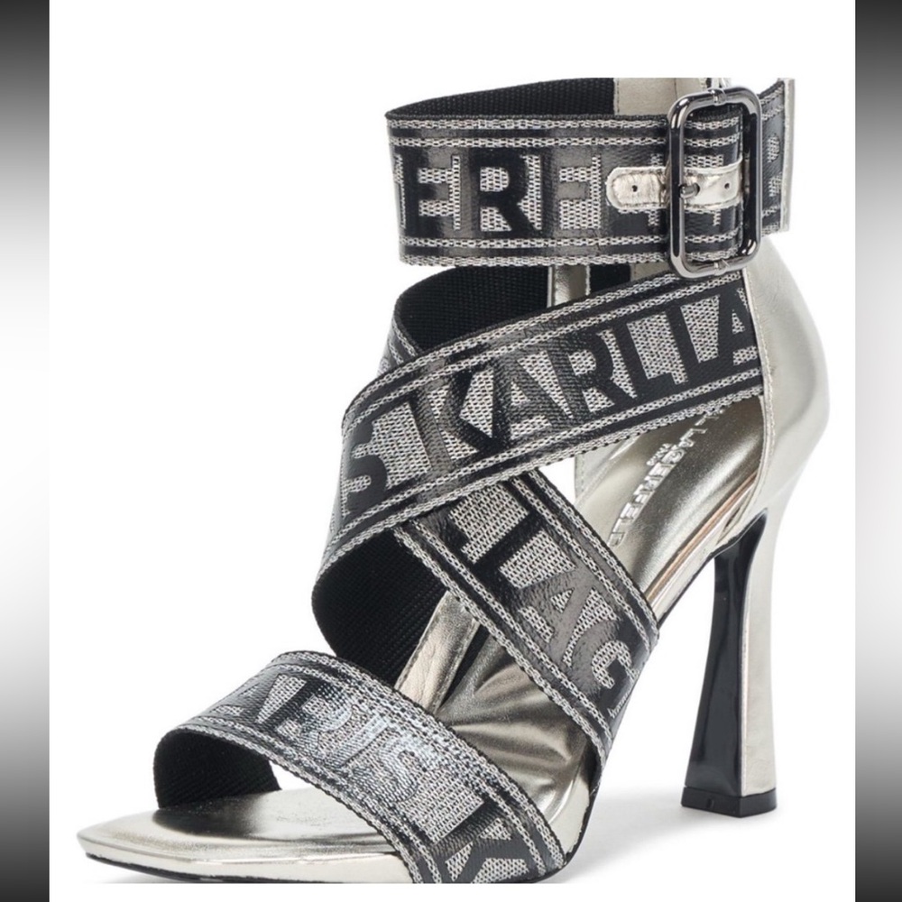 🆕Karl Lagerfeld CARELIZ F24 Ankle Strap 4” Heels